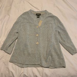 Eddie Bauer blue knit sweater cardigan